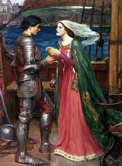 John William Waterhouse Tristan and Isolde with the Potion oil painting image